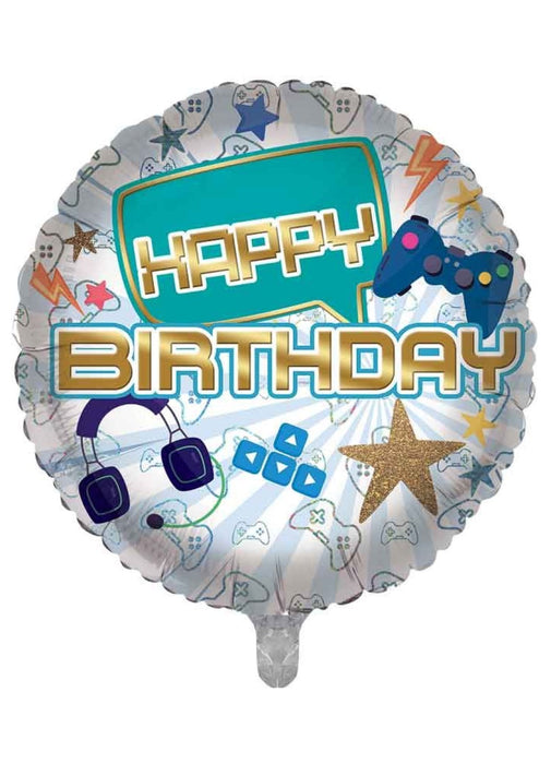 Happy Birthday Gamer Foil Balloon