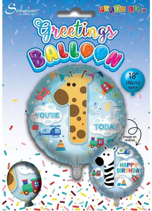 Age 1 Boy Foil Balloon