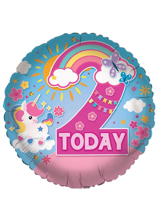 Age 2 Girl Foil Balloon