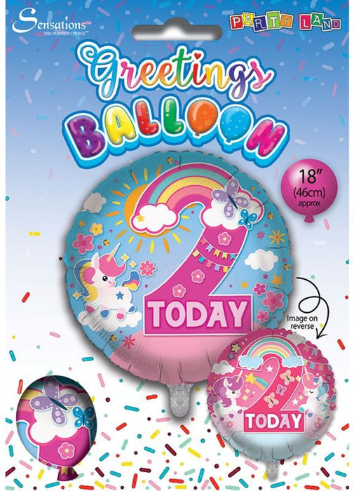 Age 2 Girl Foil Balloon