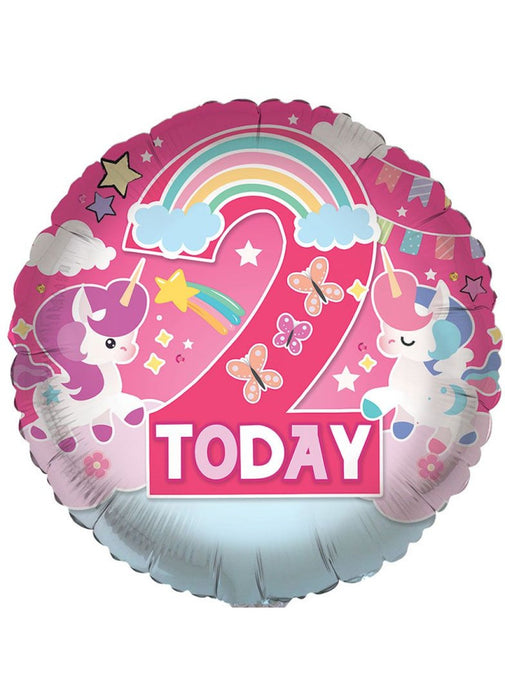 Age 2 Girl Foil Balloon