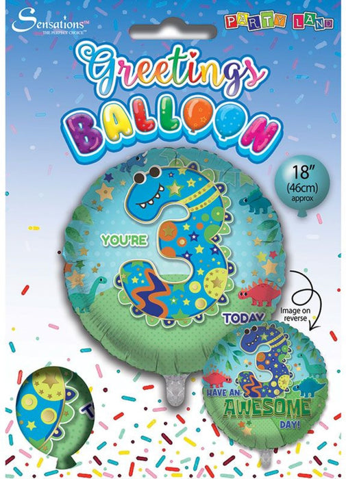 Age 3 Boy Foil Balloon