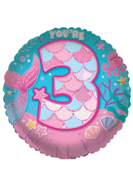 Age 3 Girl Foil Balloon