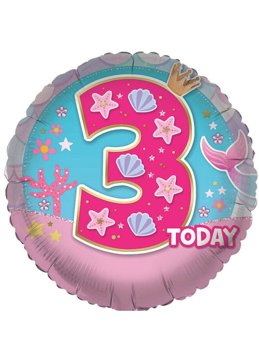 Age 3 Girl Foil Balloon