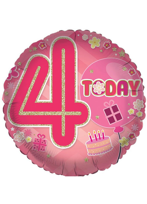 Age 4 Girl Foil Balloon