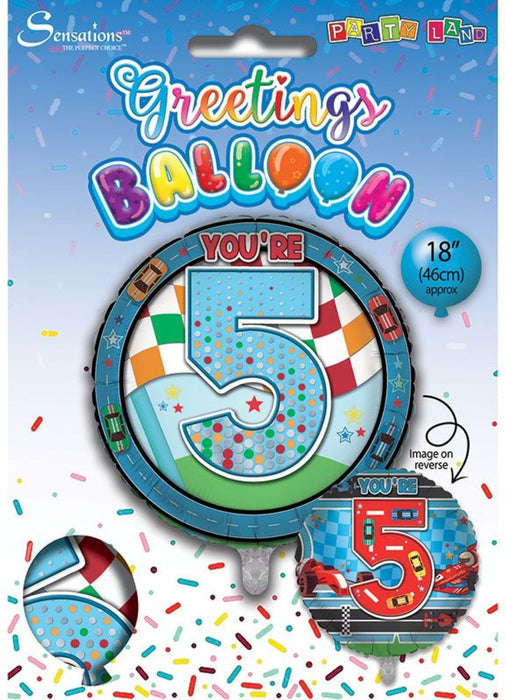 Age 5 Boy Foil Balloon