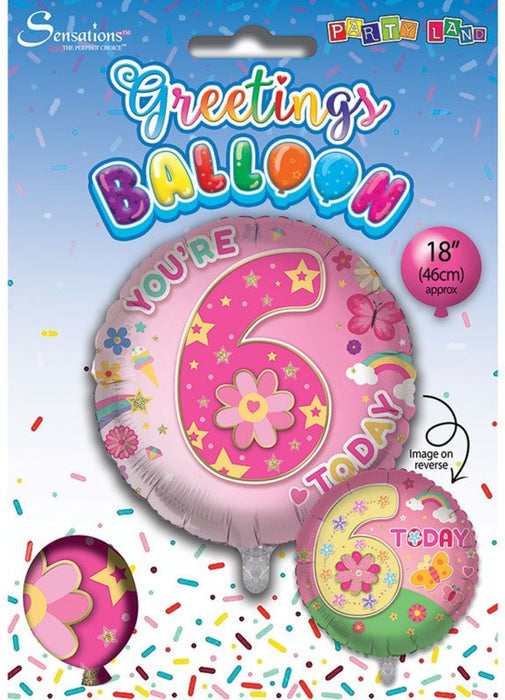 Age 6 Girl Foil Balloon