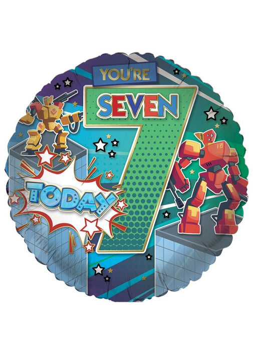 Age 7 Boy Foil Balloon