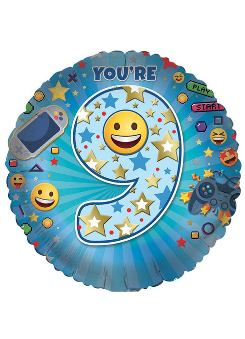 Age 9 Boy Foil Balloon