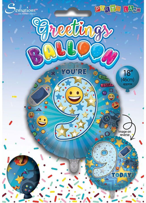 Age 9 Boy Foil Balloon