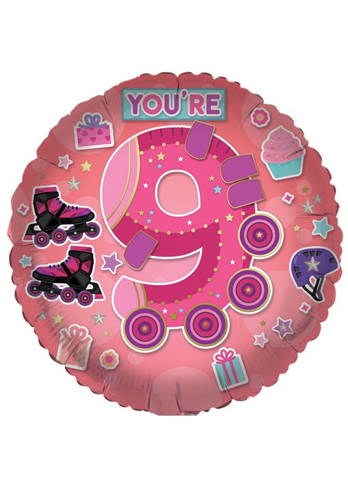 Age 9 Girl Foil Balloon