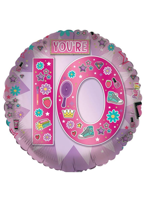 Age 10 Girl Foil Balloon