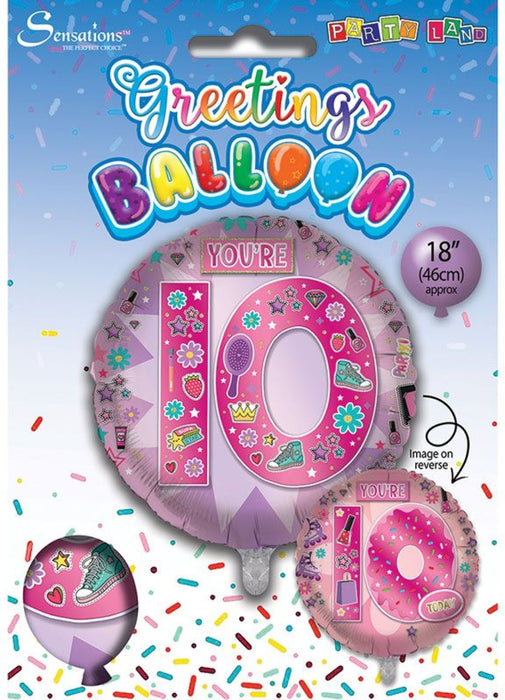 Age 10 Girl Foil Balloon