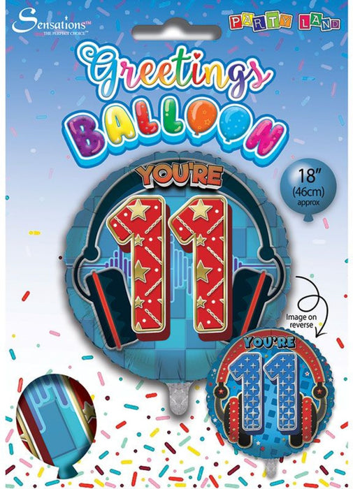 Age 11 Boy Foil Balloon