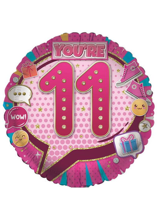 Age 11 Girl Foil Balloon
