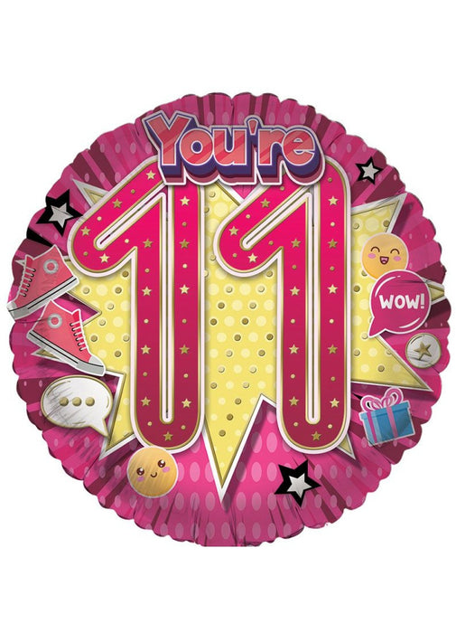 Age 11 Girl Foil Balloon