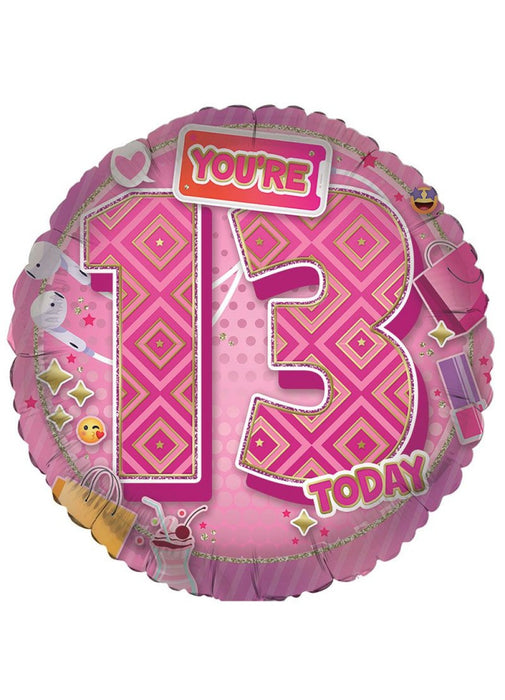Age 13 Girl Foil Balloon