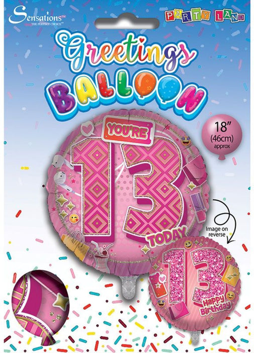 Age 13 Girl Foil Balloon