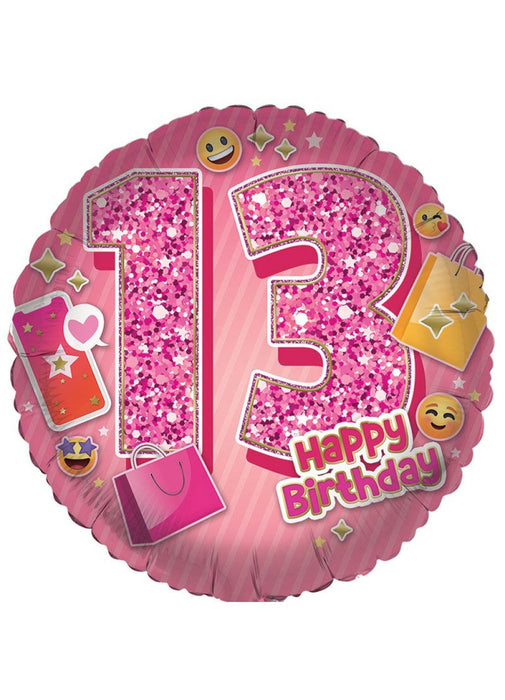 Age 13 Girl Foil Balloon