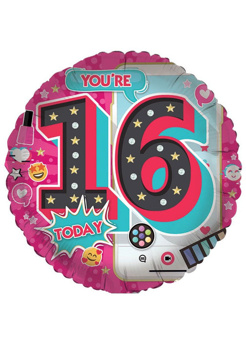 Age 16 Girl Foil Balloon