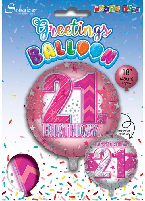 Age 21 Girl Foil Balloon