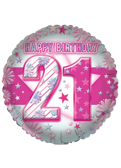 Age 21 Girl Foil Balloon
