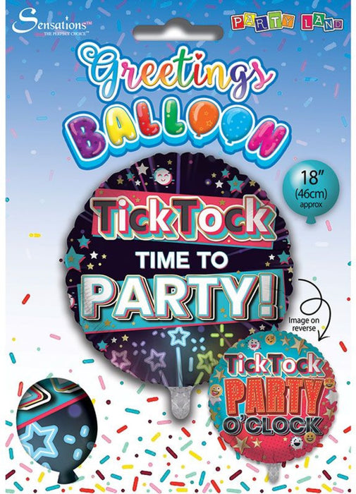 Tick Tock Party Foil Balloon