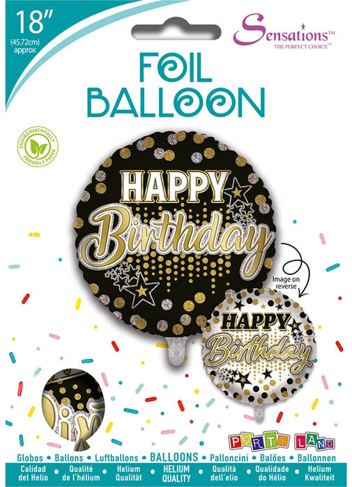 Happy Birthday Dots Foil Balloon
