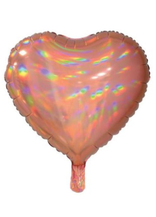 Iridescent Rose Gold Heart Balloon