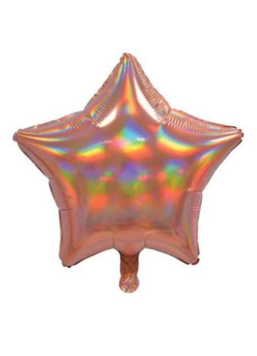Iridescent Rose Gold Star Balloon