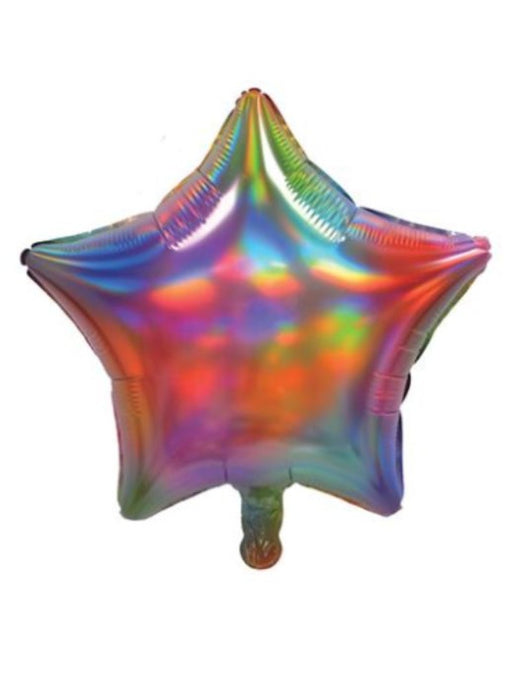 Iridescent Rainbow Star Balloon