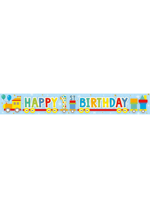 Age 1 Boy Foil Banner