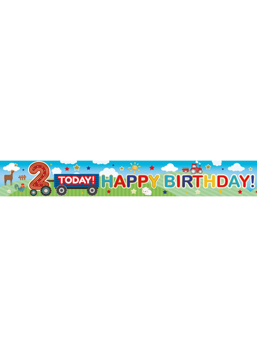 Age 2 Boy Foil Banner
