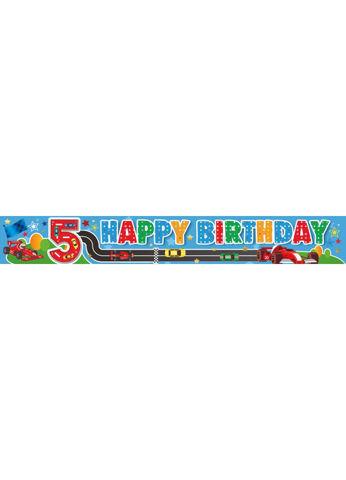 Age 5 Boy Foil Banner