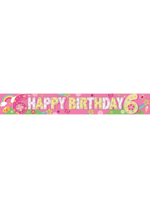 Age 6 Girl Foil Banner