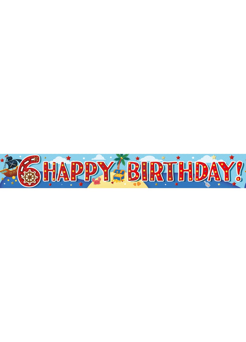 Age 6 Boy Foil Banner