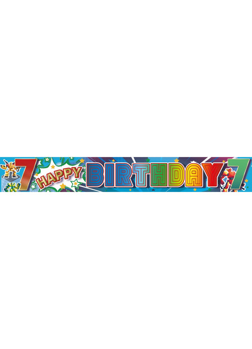 Age 7 Boy Foil Banner