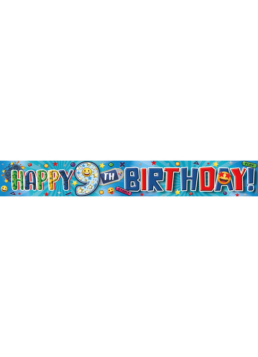Age 9 Boy Foil Banner
