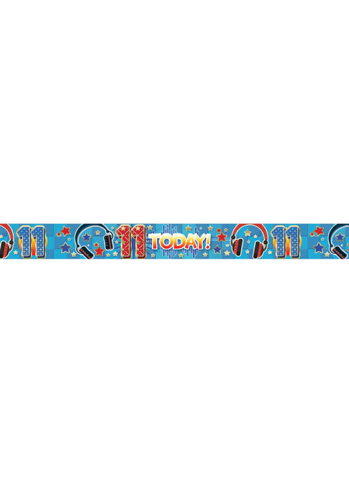 Age 11 Boy Foil Banner