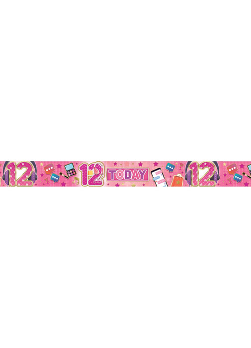 Age 12 Girl Foil Banner