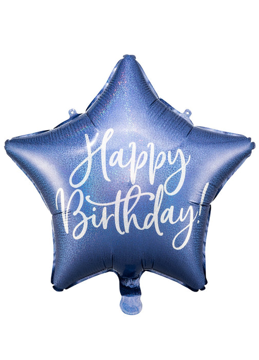 Happy Birthday Blue Star Balloon