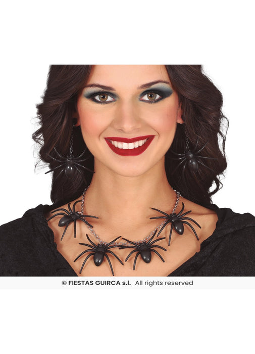 Spider Neckalce & Earrings Set