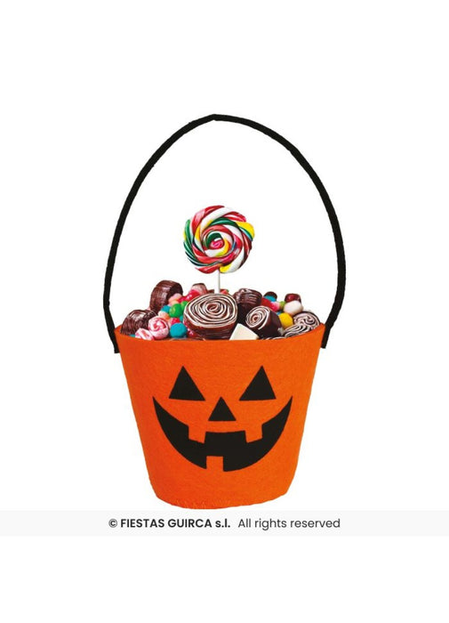 Mini Felt Pumpkin Candy Bucket