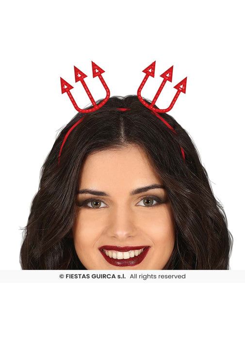 Red Trident Devil Headband