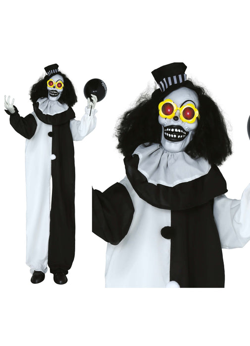 Clown Skeleton Prop with Movement, Light & Sound