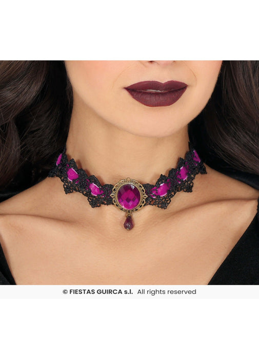 Lilac & Black Choker