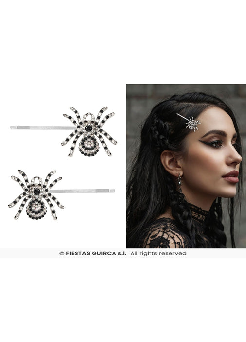 Spider Hair Clips 2pk