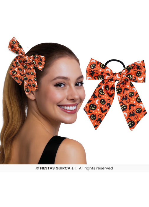 Orange Halloween Hair Bow
