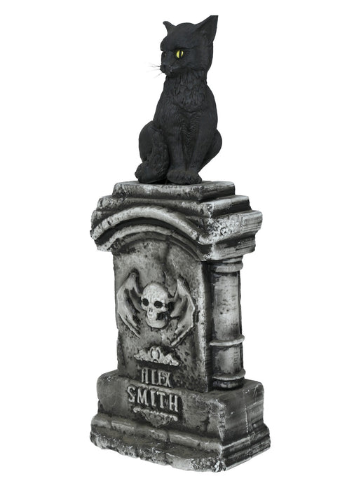 Gravestone with Cat with Light & Sound