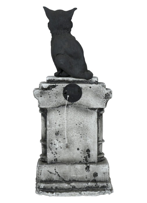 Gravestone with Cat with Light & Sound